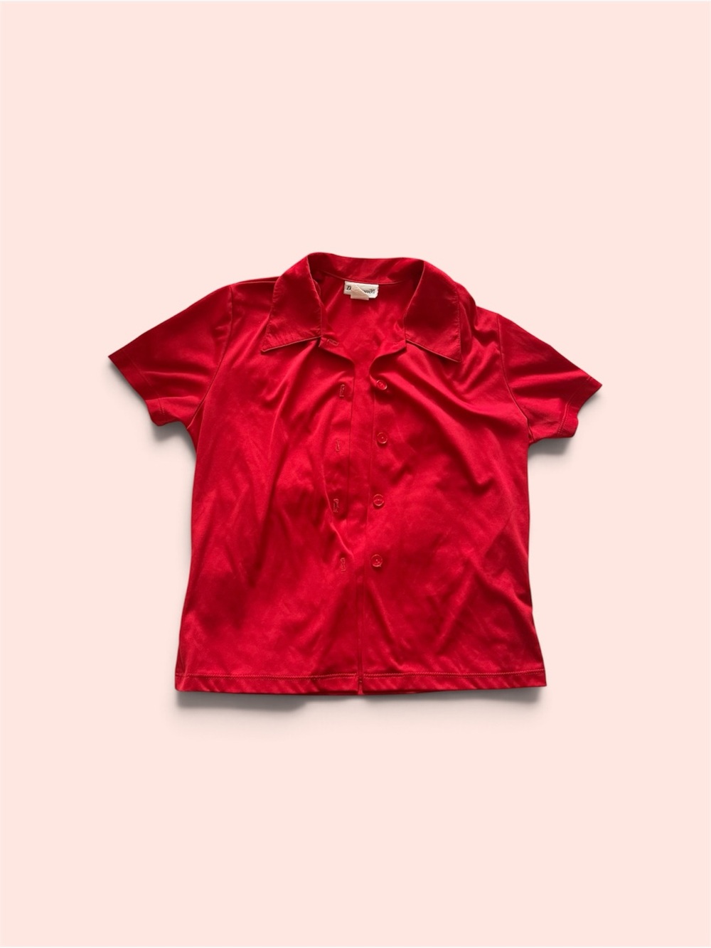 2000s Short-Sleeve Button-Down Top